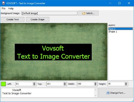 VovSoft Text to Image Converter 2.0