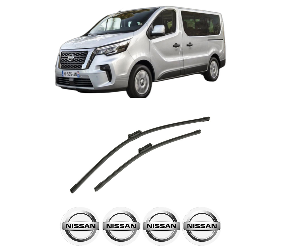 Set stergatoare auto NISSAN PRIMASTAR Bus (X82) din 2021, pentru parbriz auto, 2 bucati, Bosch Aerotwin, din cauciuc siliconat rezistent, 4 Stickere Auto NISSAN