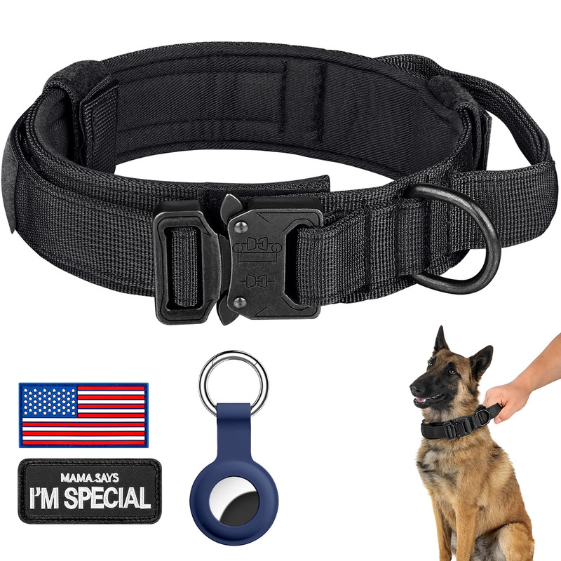 DAGANXI Tactical Dog Collar with Control Handle Large