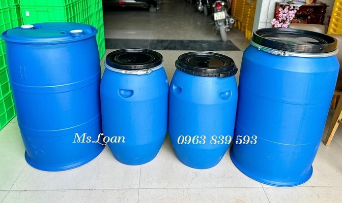 Thùng phi nhựa 50L 120L 150L 220L - thùng phi có nắp bền rẻ / 0963 839 593 Ms.Loan