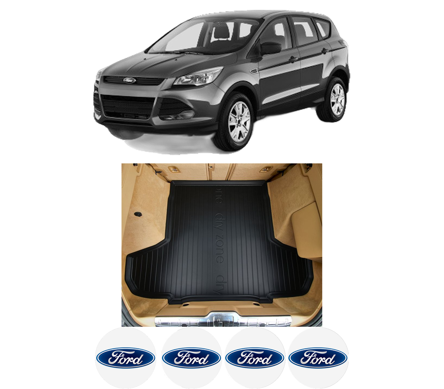 Tavita Portbagaj FORD KUGA II VAN din 2014-2019, Protectie Portbagaj Auto, 4x Stickere auto cu FORD