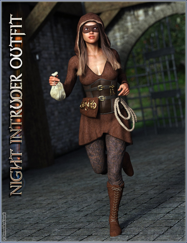 dForce Night Intruder Outfit and Poses for Genesis 8 Female(s) dForce Night Intruder Outfit and Poses for Genesis 8 Female(s)