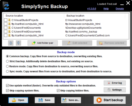 SimplySync Backup 2.1.0.0