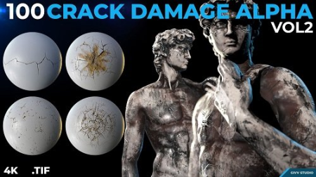 Artstation - 100 Crack Damage Alpha Vol 2