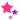 A pixel art gif of three stars spinning