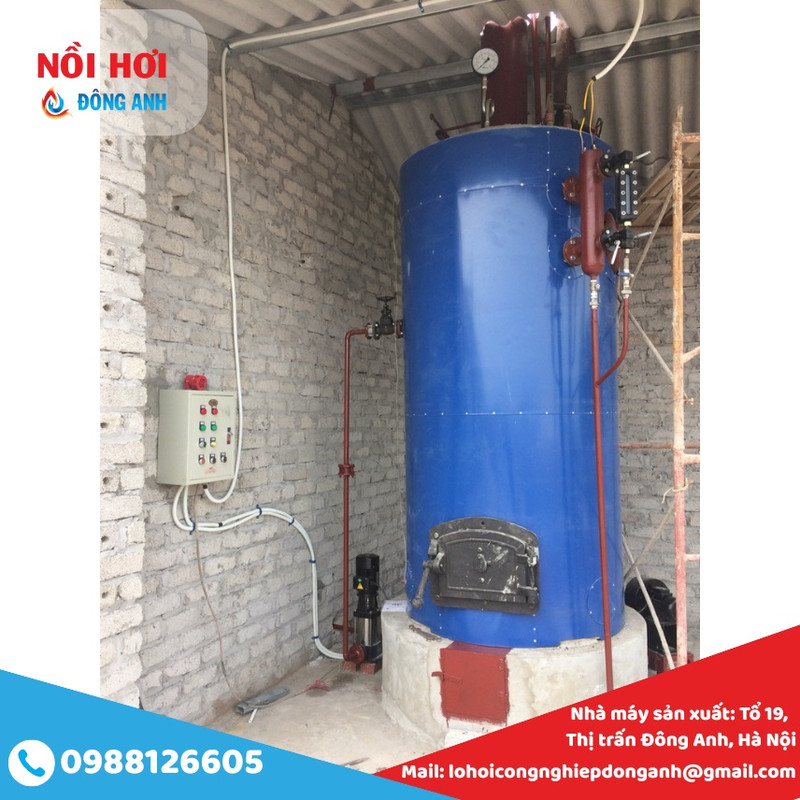 lò hơi đốt than củi 500