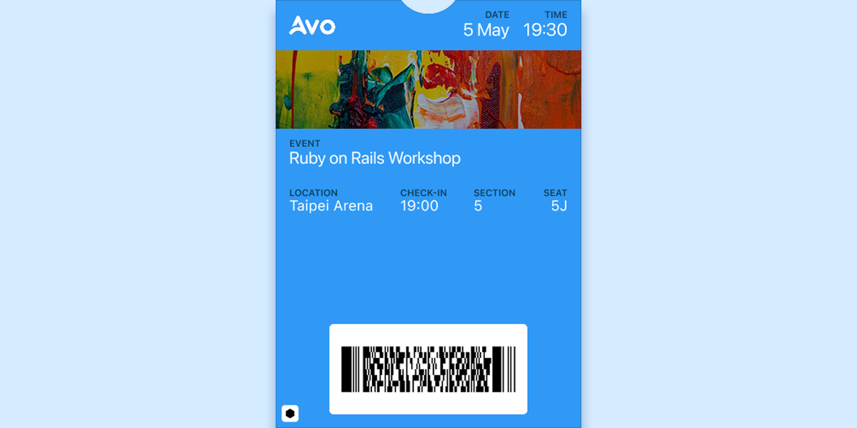 Apple Pass Ticket design in Figma