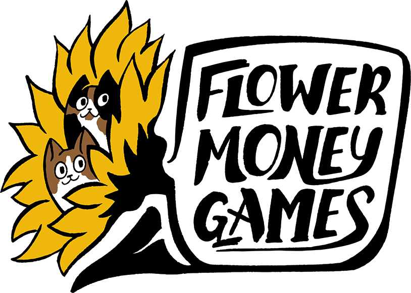 Picture of the flower money games logo