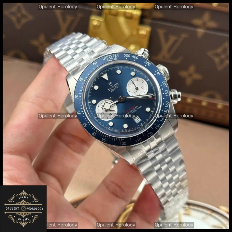 Tudor Black Bay Chronograph Replica 41mm Blue Dial Steel Bracelet