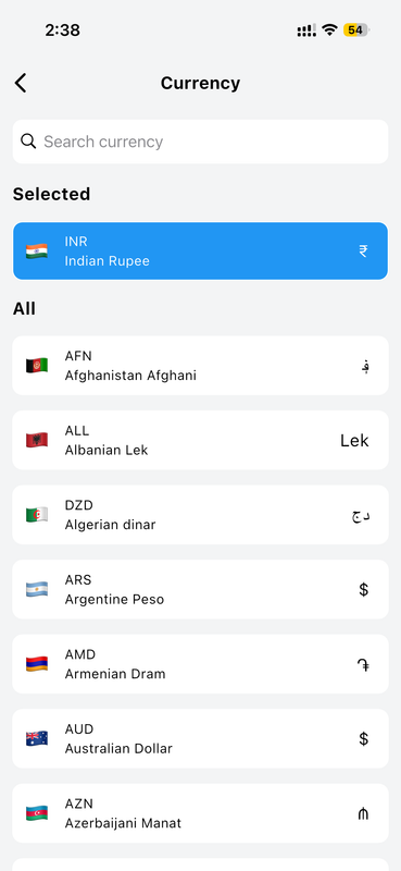 Multi-Currency Support
