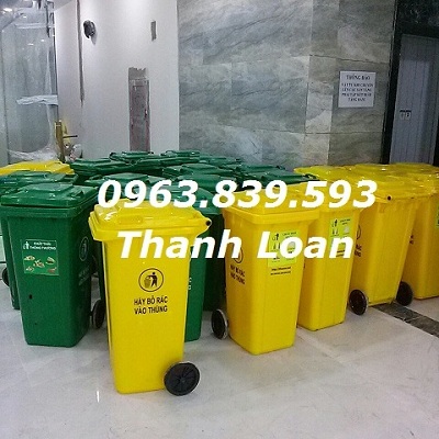 Giá thùng rác nhựa 120L màu xanh lá rẻ Bình Dương / 0963.839.593 Ms.Loan Thung-rac-do-thi-120l-re