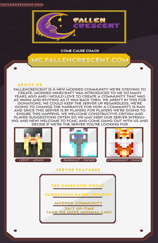 FCMC | NEW COMMUNITY | MODDED INFINITY EVOLVED 3.1.0 | FTB | Looking for  players - PC Servers - Servers: Java Edition - Minecraft Forum - Minecraft  Forum