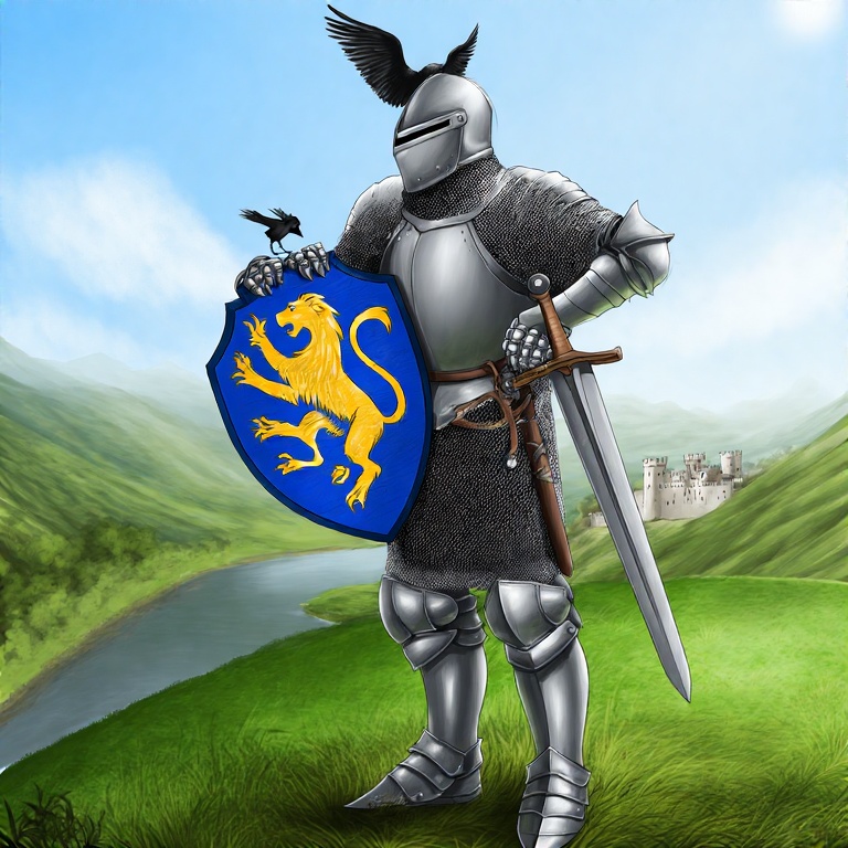 A-medieval-knight-in-shining-a-5