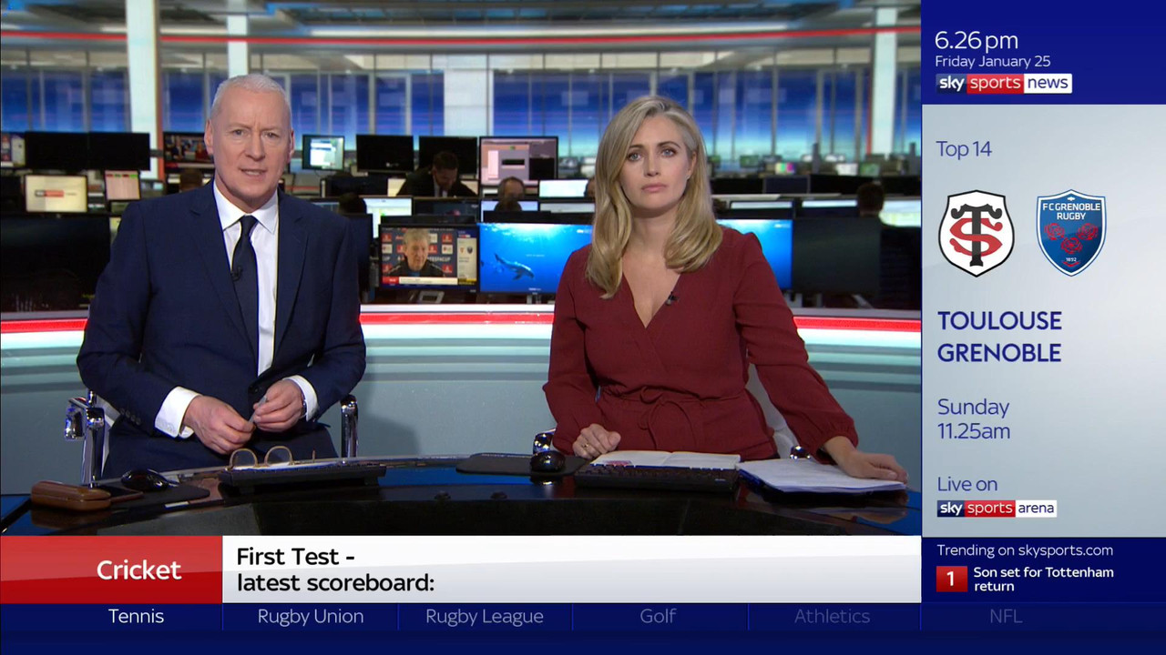 25 January - 18.00.00 - Sky Sports News At 6. A comprehensive ro