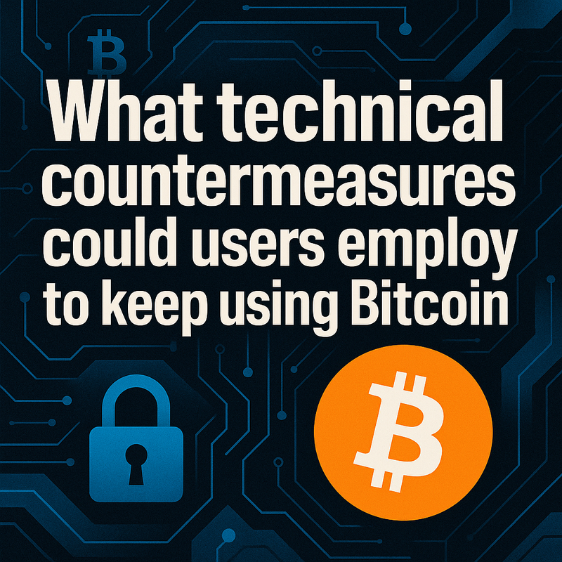 What technical countermeasures could users employ to keep using Bitcoin