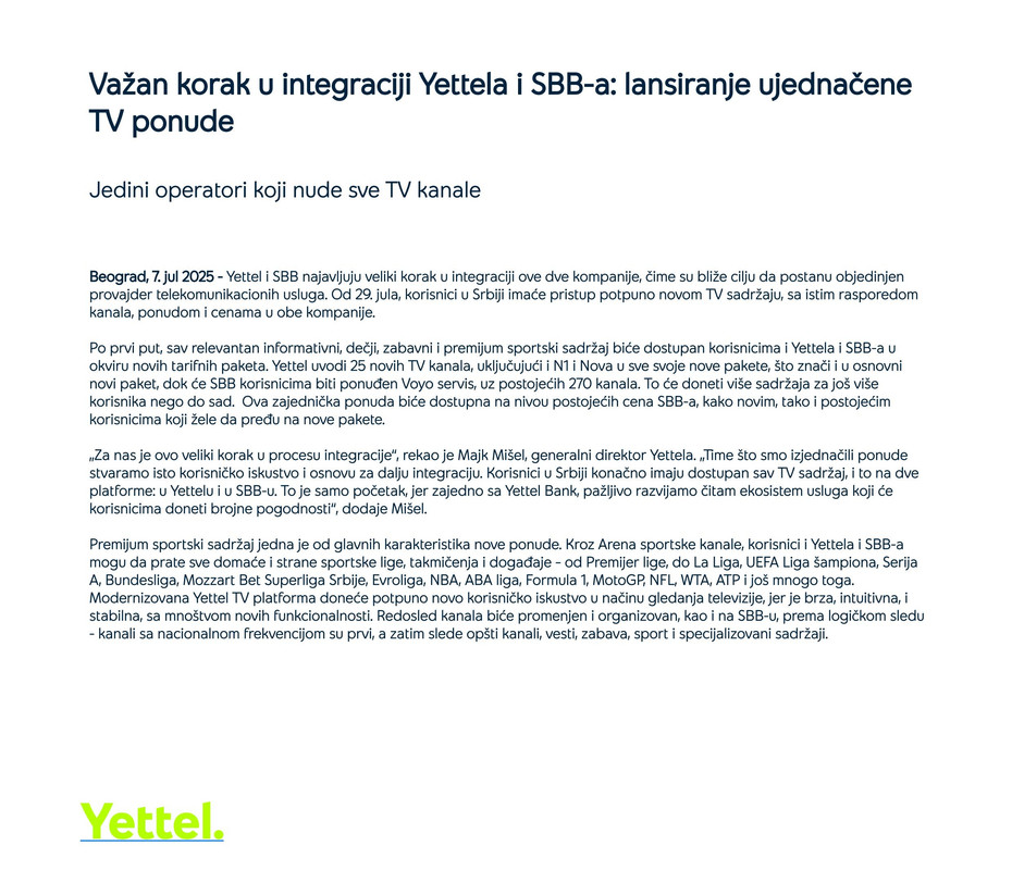 Važan korak u integraciji Yettela i SBB-a_ lansiranje ujednačene TV ponude_01
