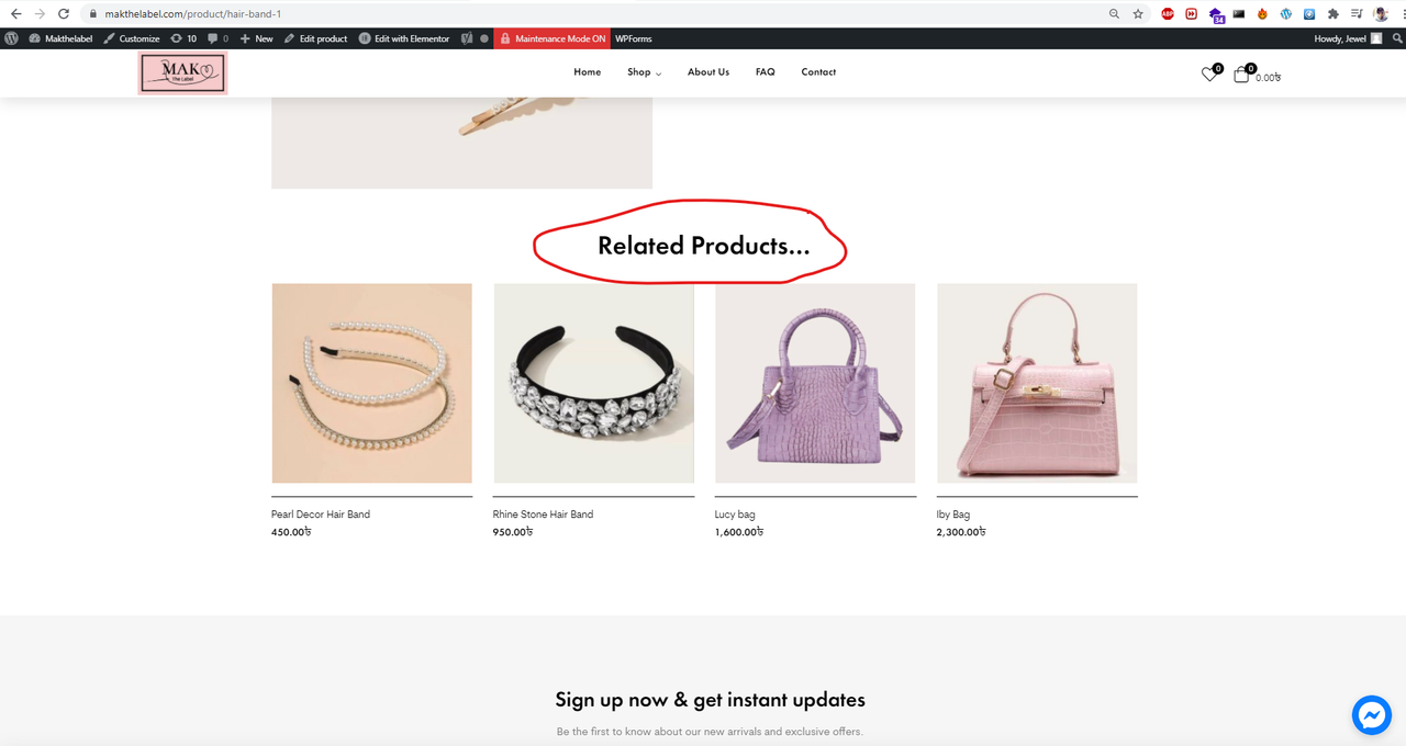 woocommerce releted product