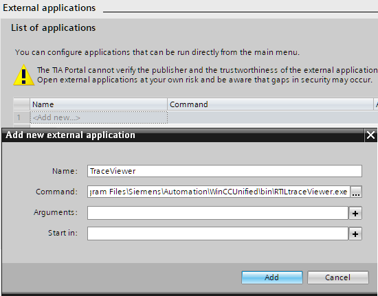Trace Viewer in conjunction with a Unified Comfort Panel Trace Viewer in conjunction with a Unified Comfort Panel