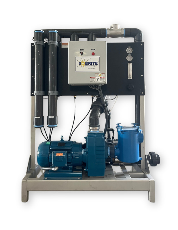 Water reclaim system side view