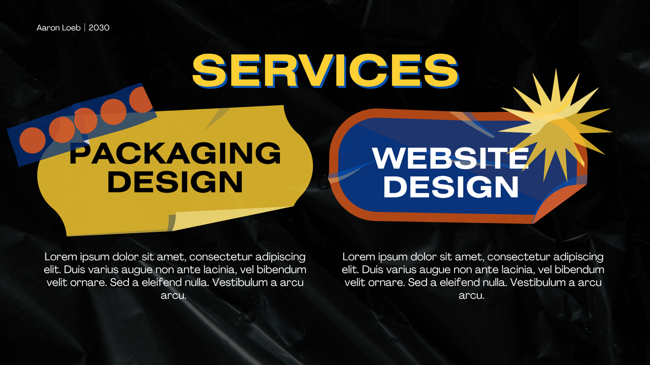 Modern Bold Graphic Designer Creative Portfolio Presentation