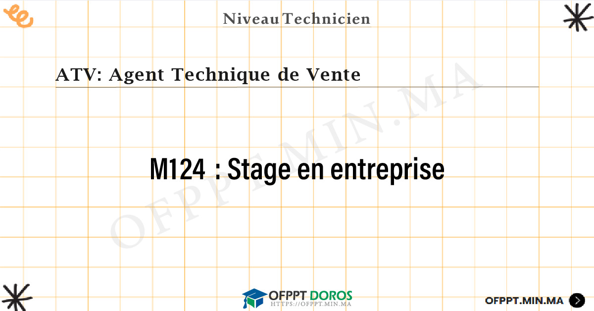 Sommaire détaillé du cours Stage en entreprise M124 OFPPT - Structure du module
