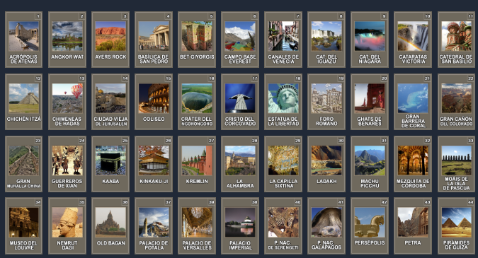 Cartones de Loteria Maravillas