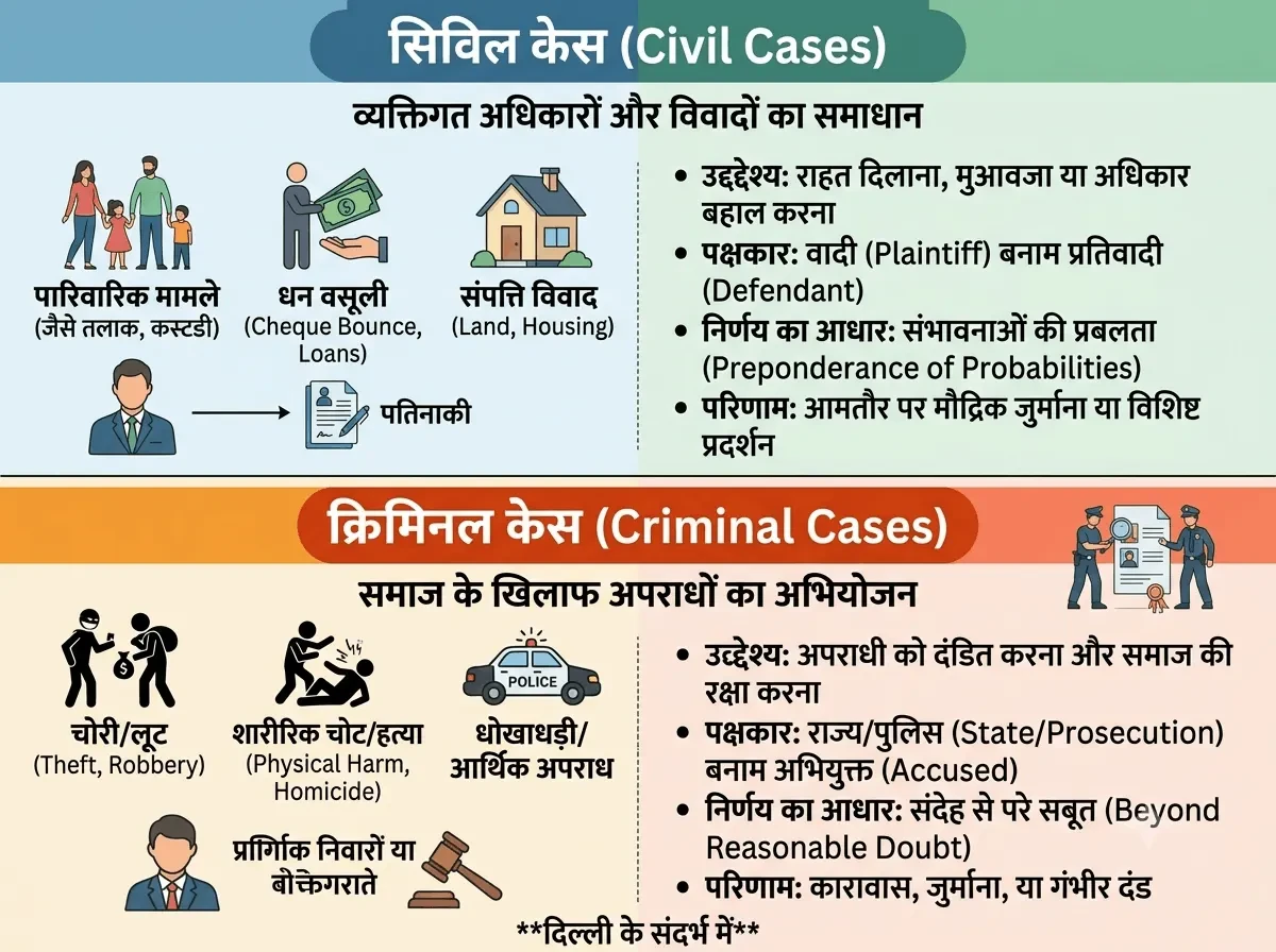 Civil and Criminal Cases: What Are They?