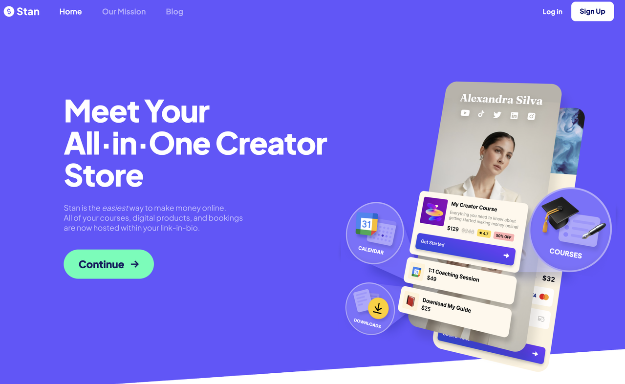 stan.store landing page