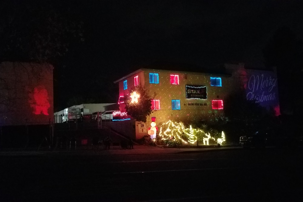 The decorations at StaxUP Storage Alpine Boulevard were on display for the 23rd Annual Alpine Village Christmas Parade of Lights.