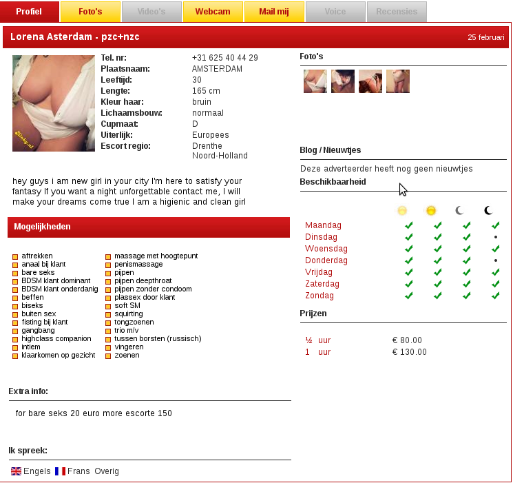 Screenshot-Escort Lorena Asterdam uit Amsterdam - Chromium
