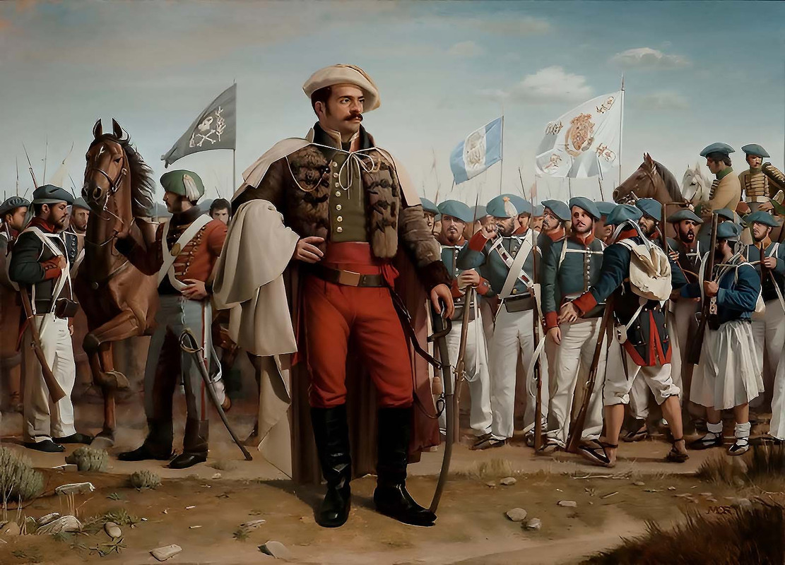 General Ramón Cabrera, 1ª Guerra Carlista. Cuadro de Mikel Olazabal