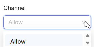 Select Allow option for Inventory Type