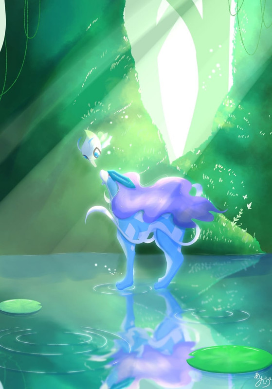 celebi-and-suicune-pokemon-drawn-by-natu