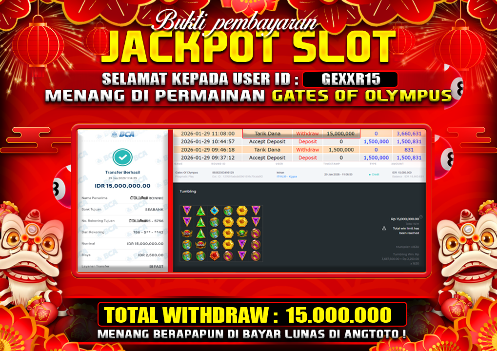 BUKTI JACKPOT LUNAS BUKUTOGEL