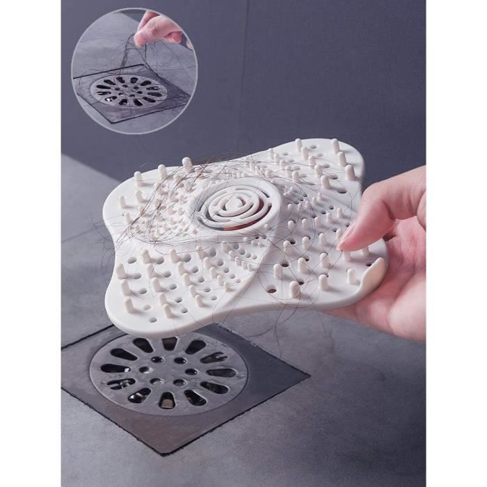 3pcs attrape cheveux douche silicone couvercle de