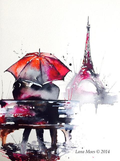 Watercolor Romantic-Themed Houses