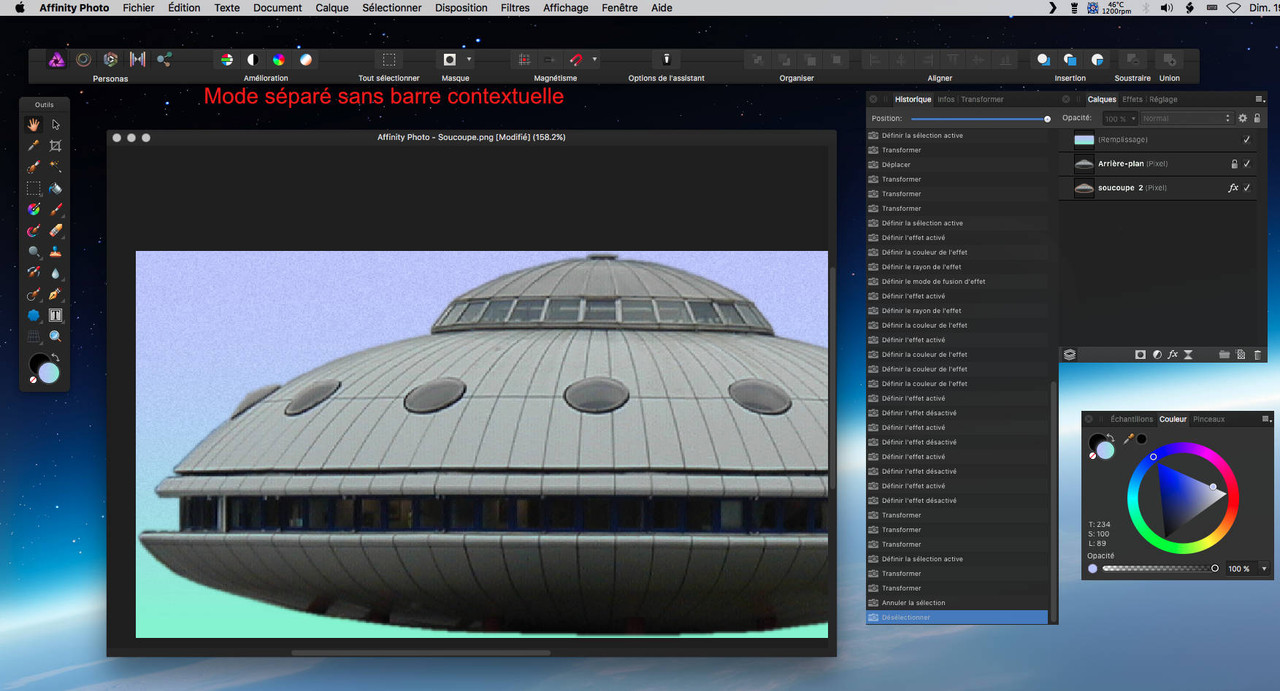 mode separe ss barre