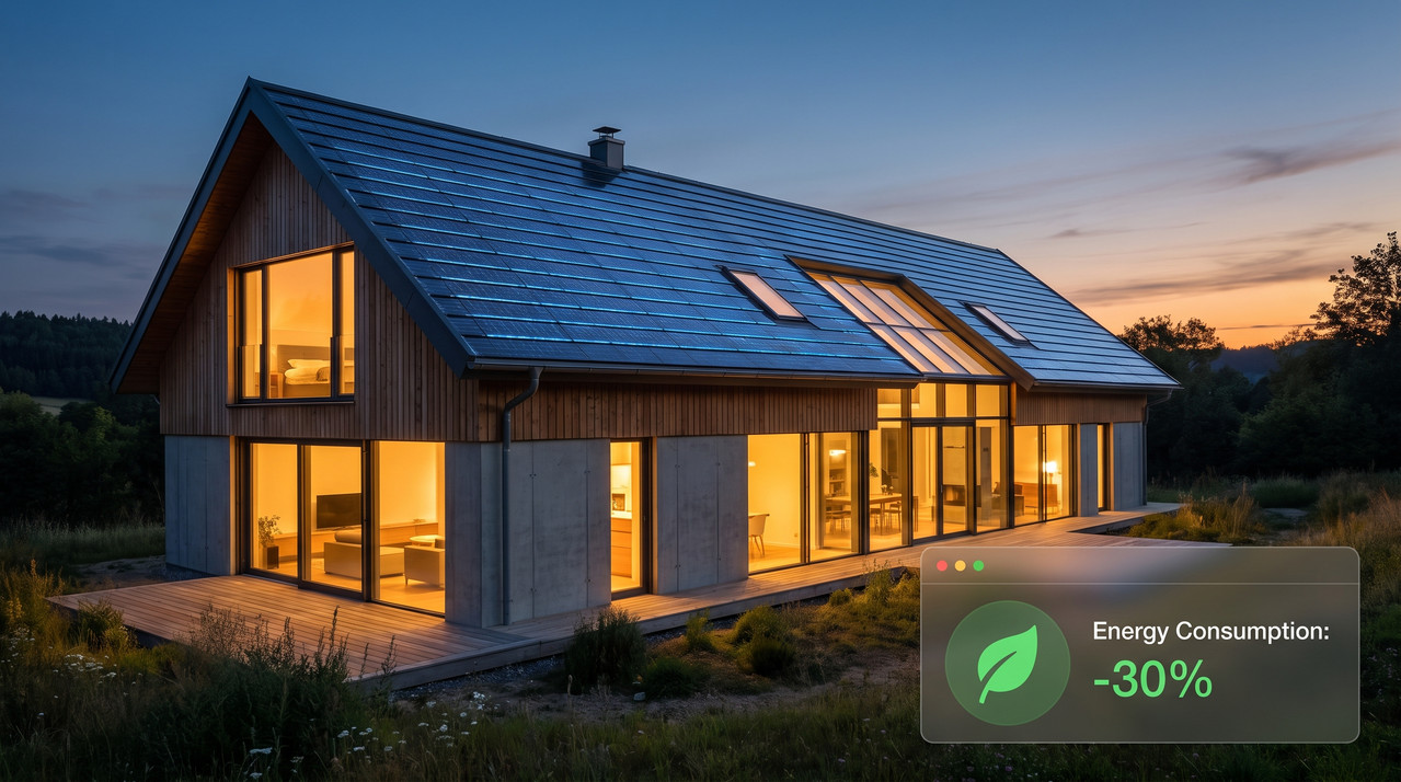 Smart home with solar roof