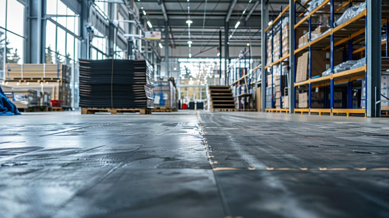 модульный пол на складе