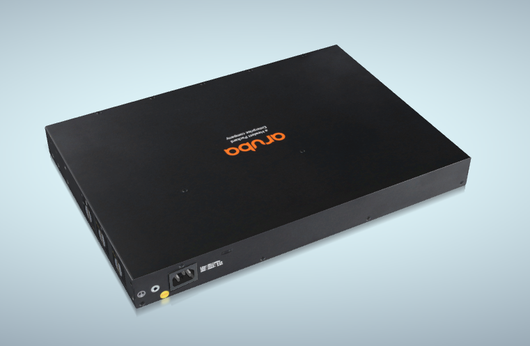 Vista frontal do Switch HP Aruba 2930F 48G 4SFP (JL260A), mostrando as 48 portas Gigabit e os 4 slots SFP.