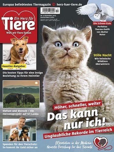 Cover: Ein Herz für Tiere Magazin No 12 Dezember 2023