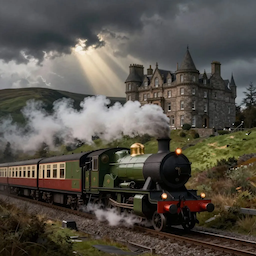 A private train picks up its passengers from their home