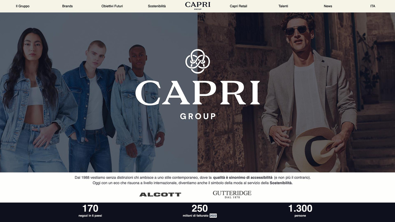 Capri Group festeggia 35 anni con un restyling del logo e un nuovo sito