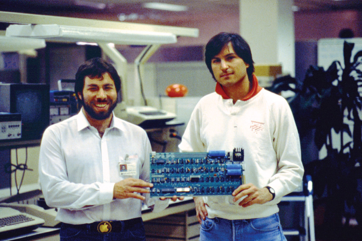 Steve Wozniak and Steve Jobs with apple I