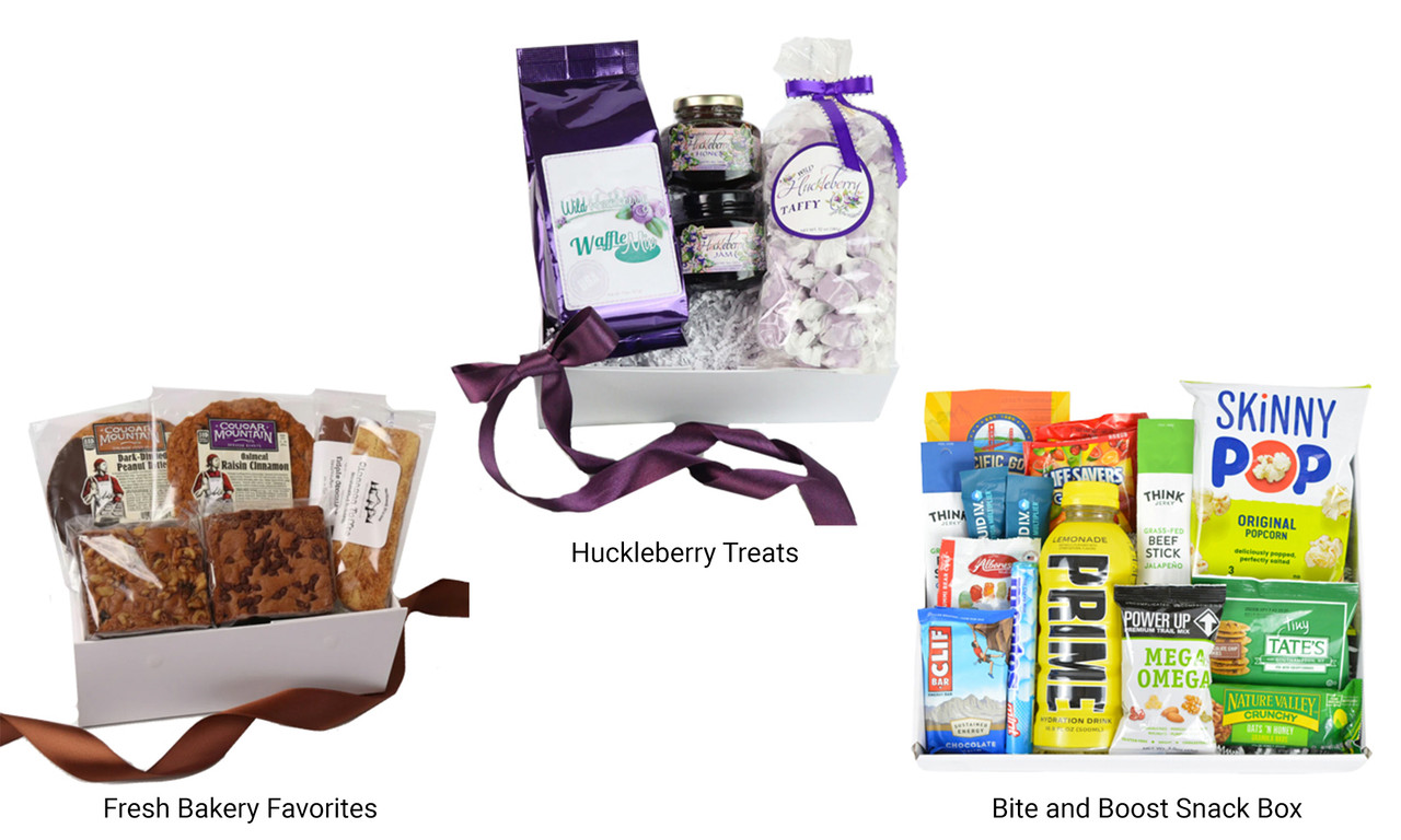 Huckleberry Treats, Fresh Bakery Favorites and Bite and Boost Snack Box