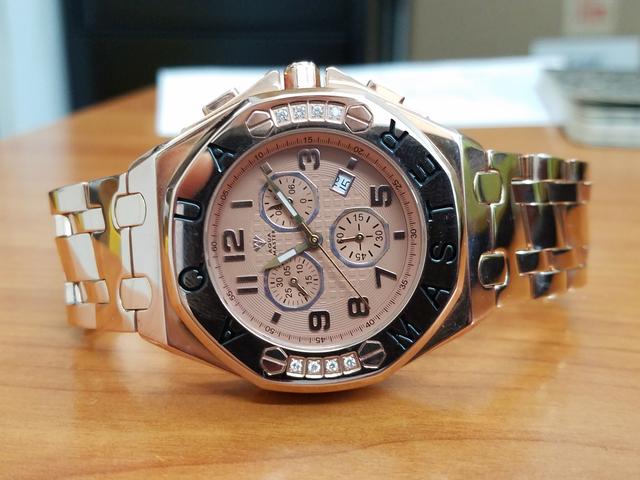 aqua master rose gold watch