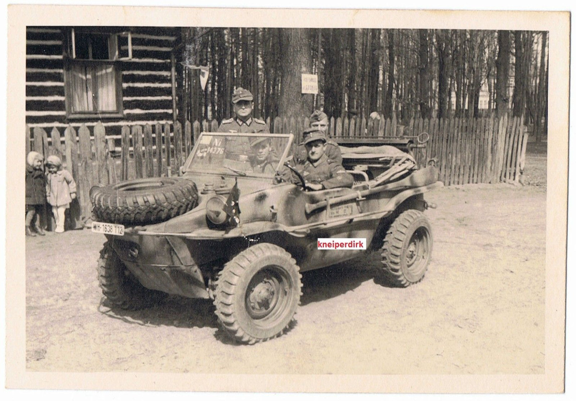 Foto,VW Schwimmkübel,Volkswagen Typ 166 m. Tarnl