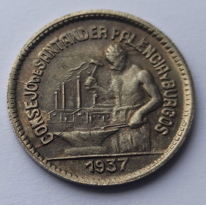 50 centimos consejeria de Santander , Palencia y Burgos 1937 1682861355986