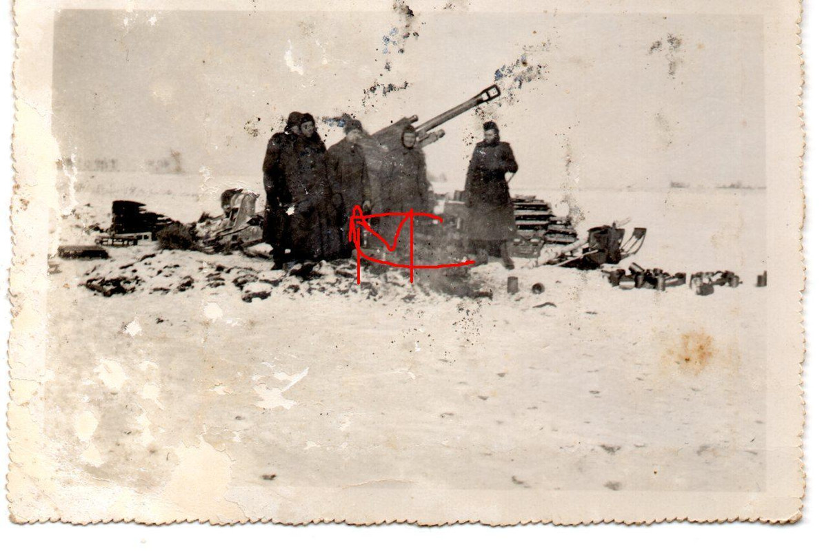 Orig.fotos Deutsche Artillerie Geschütz Wintertarn einsatz 1943- Ostfront (2)