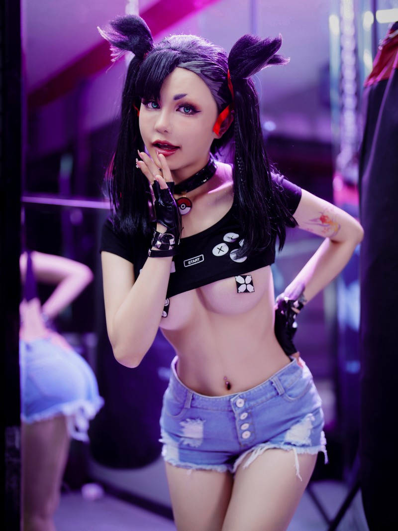 Joyce Lin2x Marnie Game Button Cosplay Pokemon 写真 58P插图5